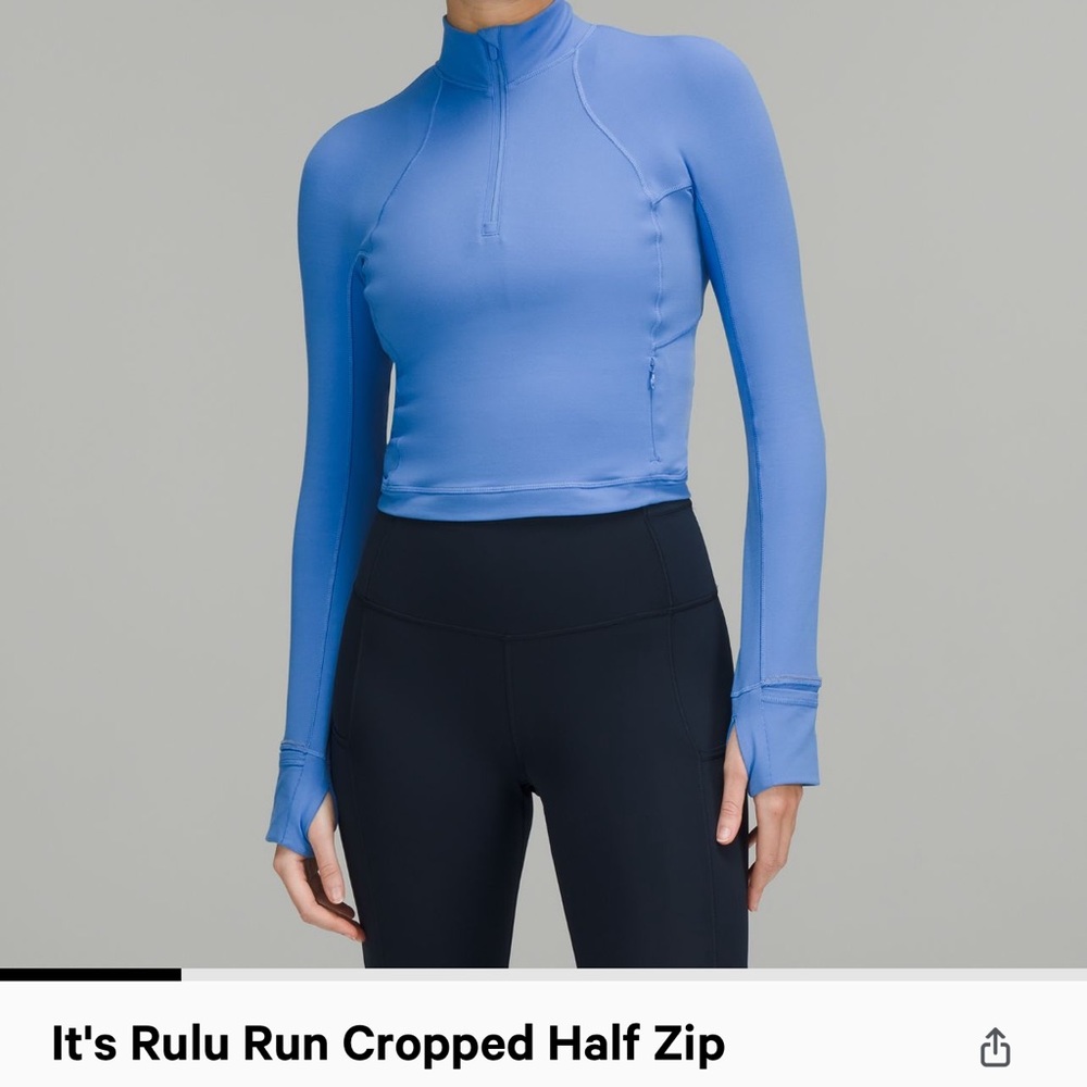 It’s rulu run cropped half zip